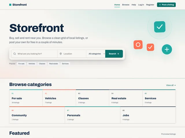 The Storefront theme